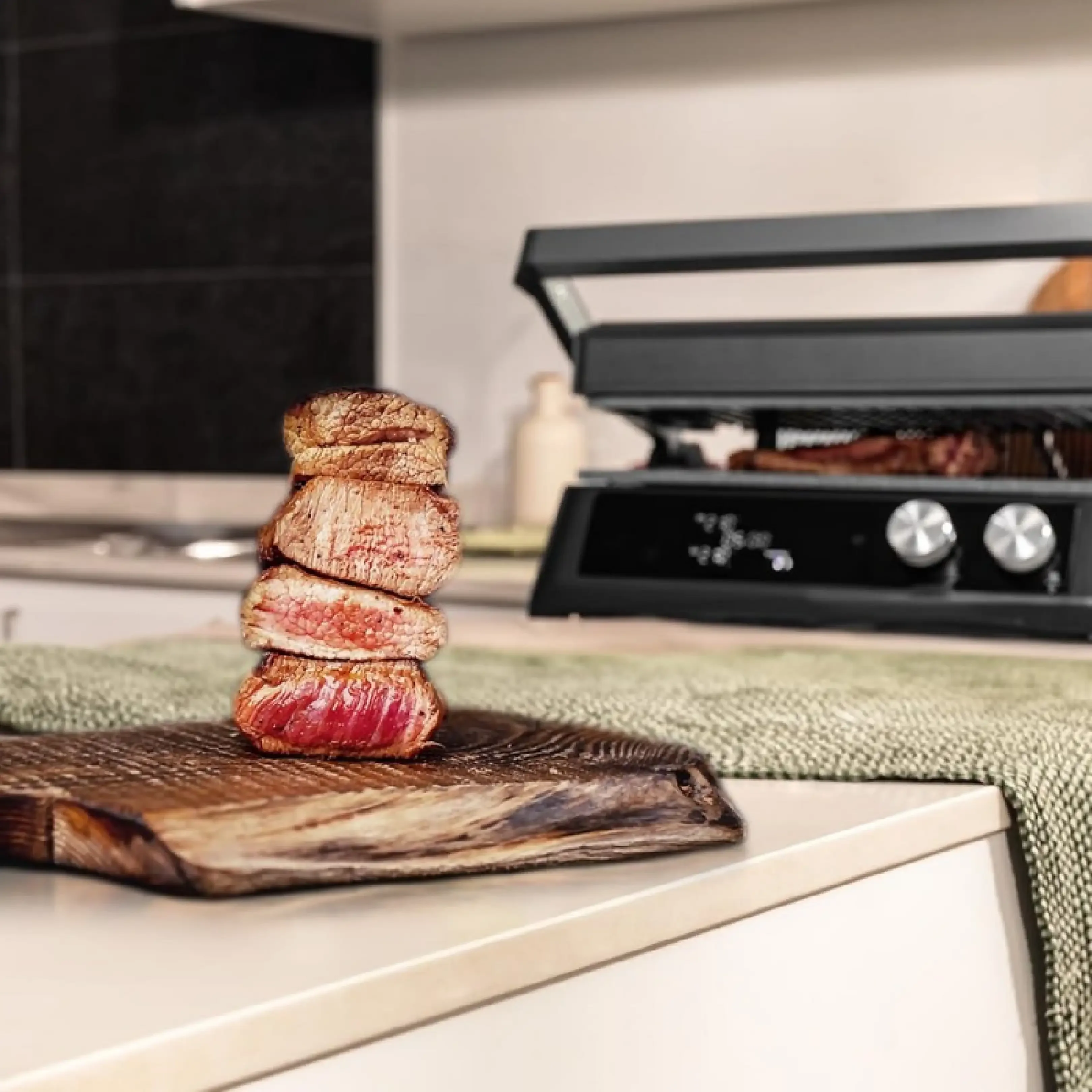 CECOTEC Rockn'Grill Bistro Elektrogrill Kontaktgrill 2400 W Silber