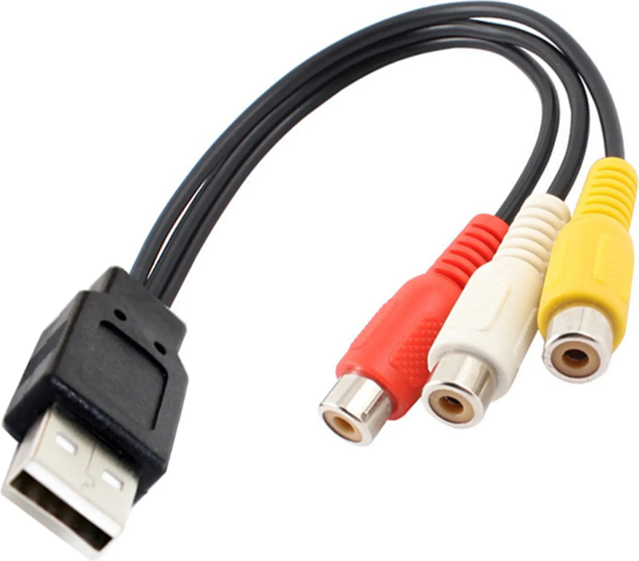 Bolwins USB-2.0-auf-3×RCA AV-Kabeladapter – 30 cm