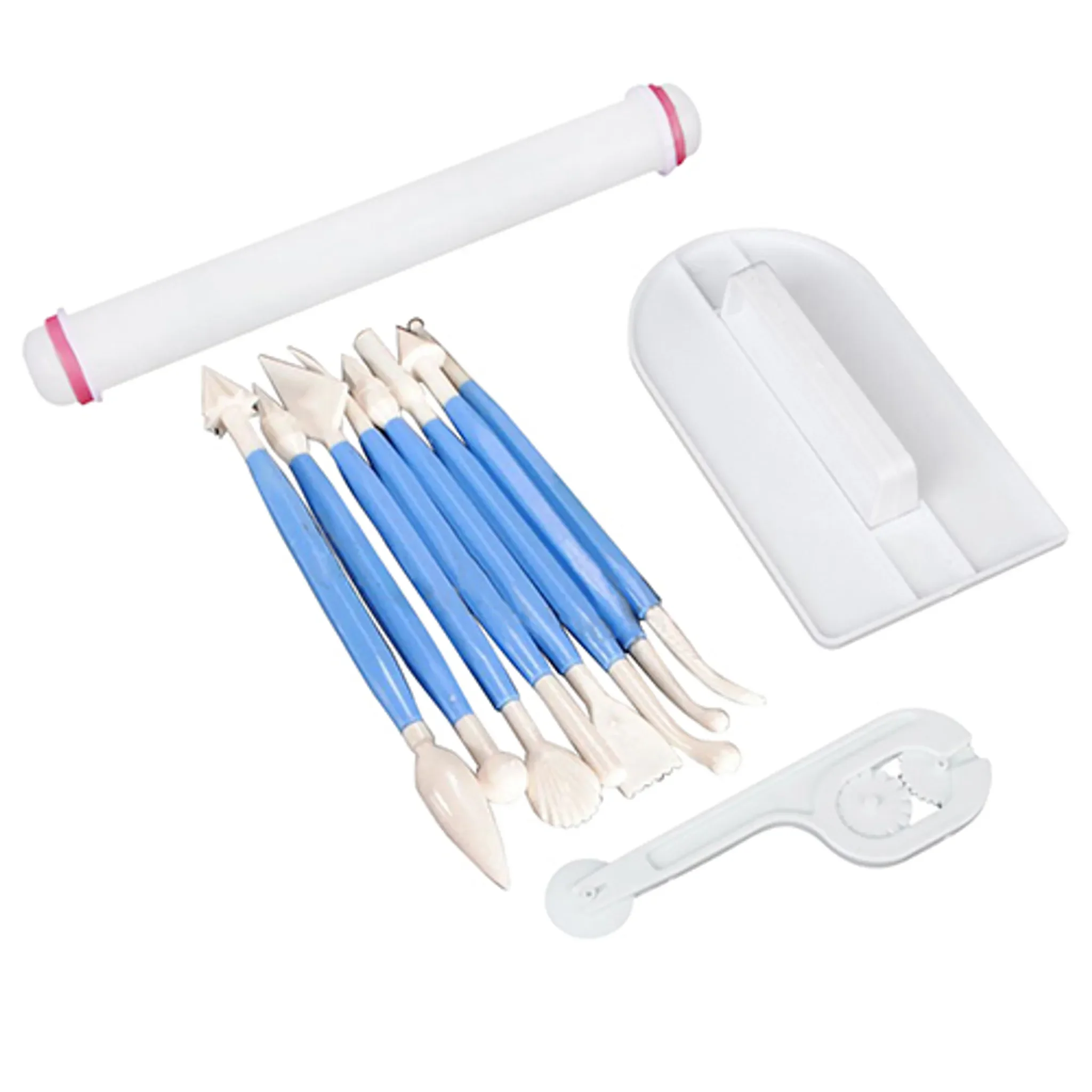 Hameb 11-teiliges Sugarcraft-Set – Fondant Glätter, Cutter & Modellierwerkzeuge
