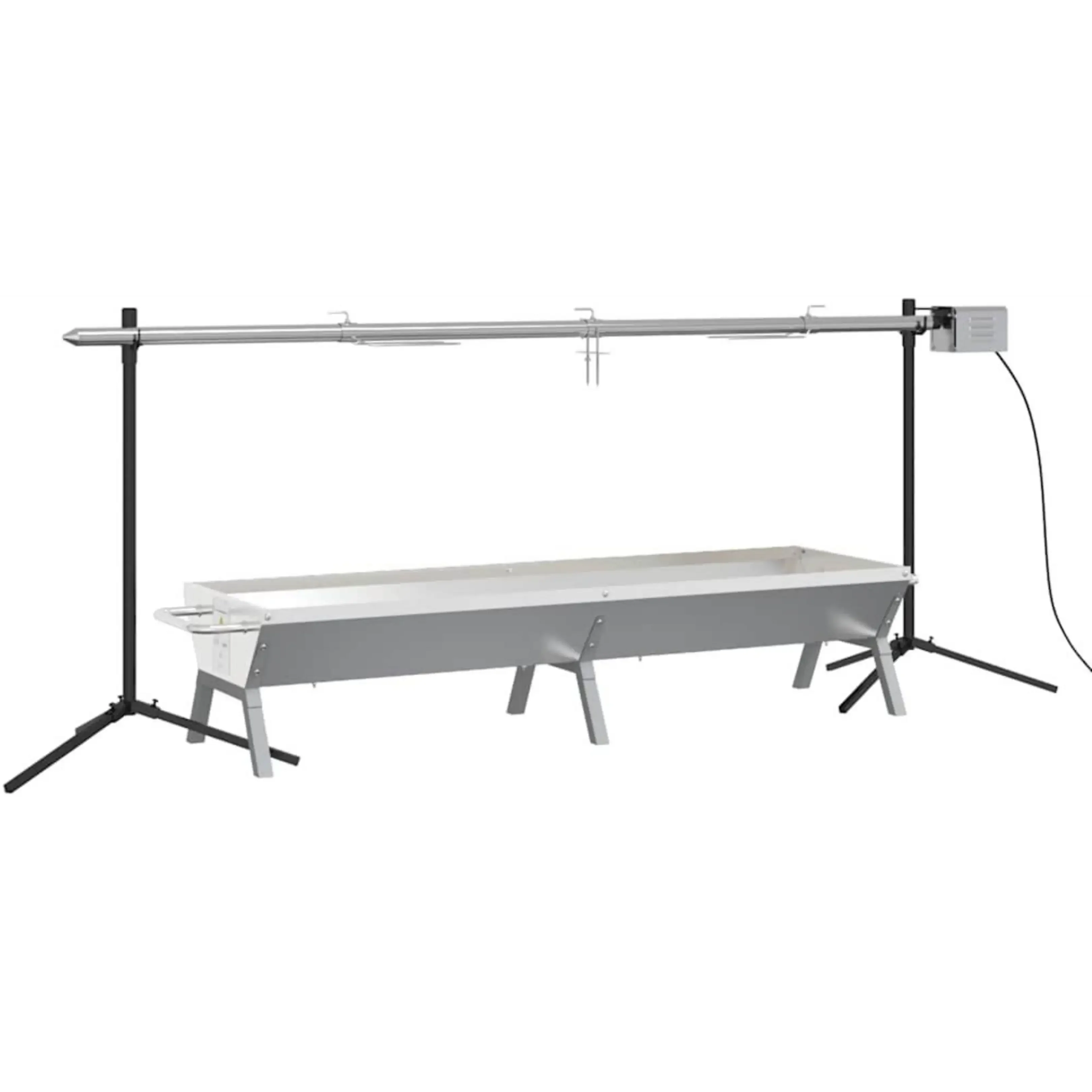 HIYORI Edelstahl motorbetrieben 40 kg Tragkraft Grill Silber 15 W