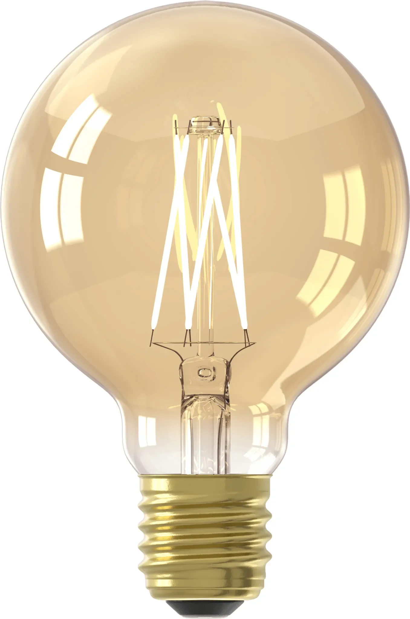 Calex – LED Filament Lampe G80, Gold, E27