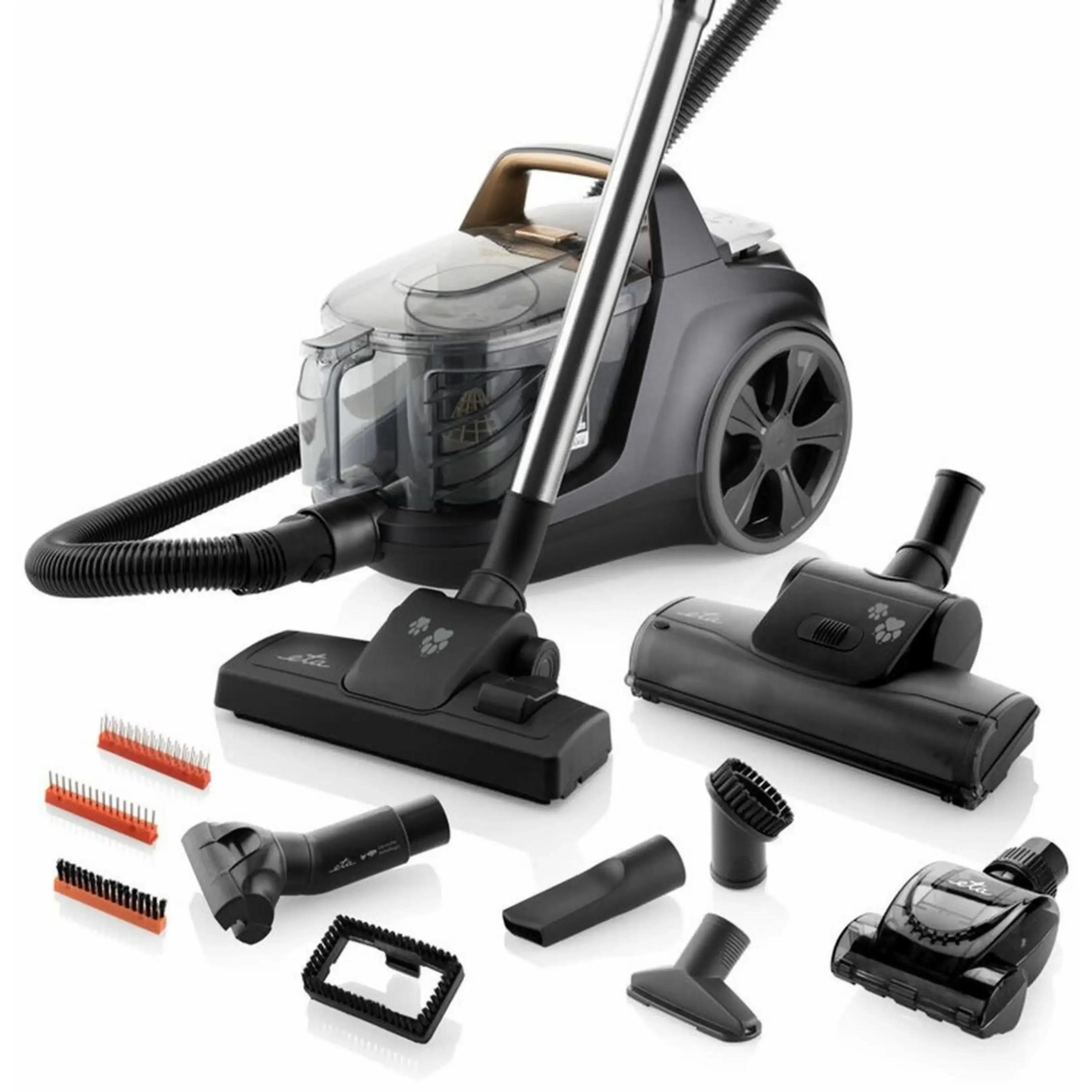 ETA Grande Animal Zylinderstaubsauger 850 Watt schwarz für Tierhaare
