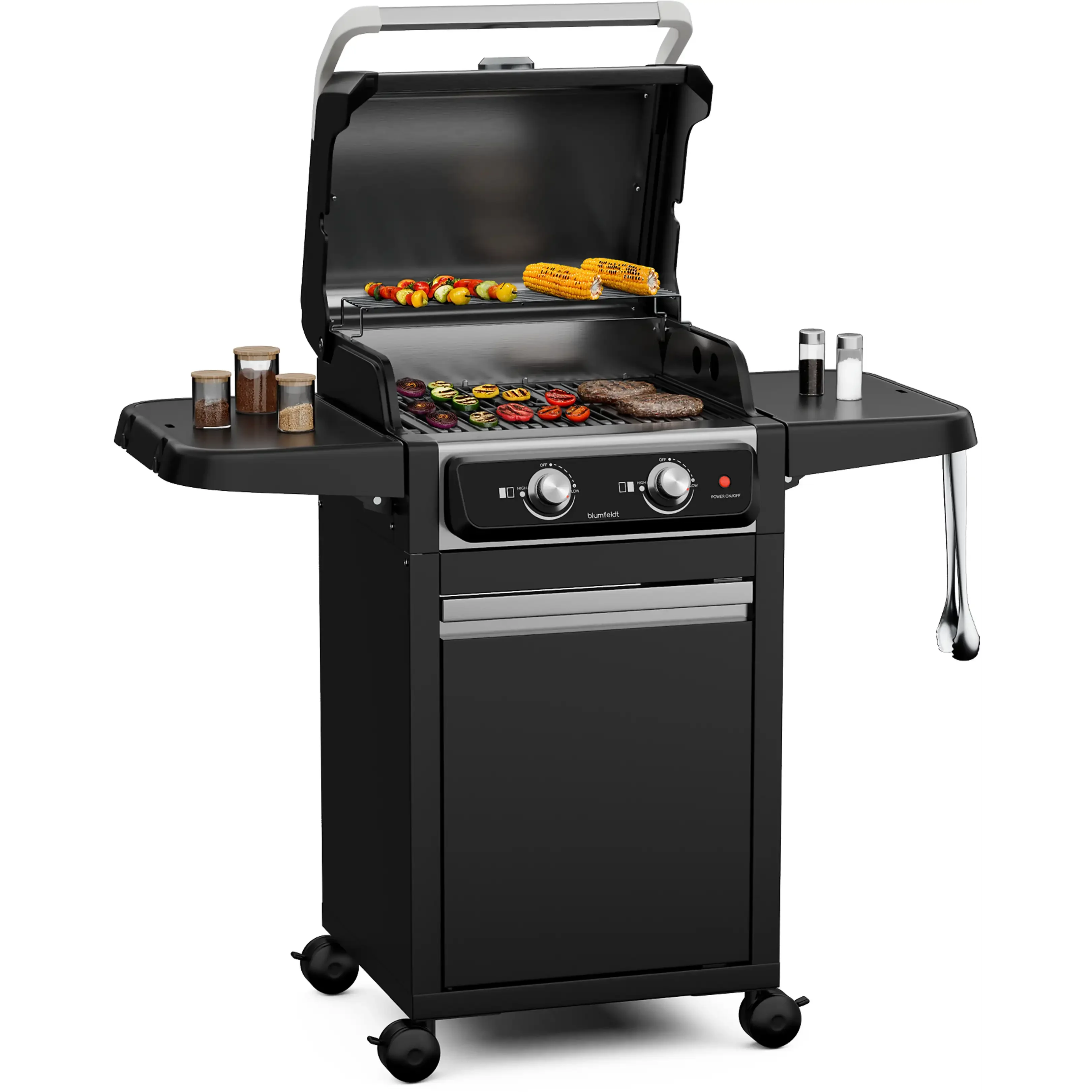 BLUMFELDT ElectricPro Elektrogrill Schwarz für Balkon und Garten