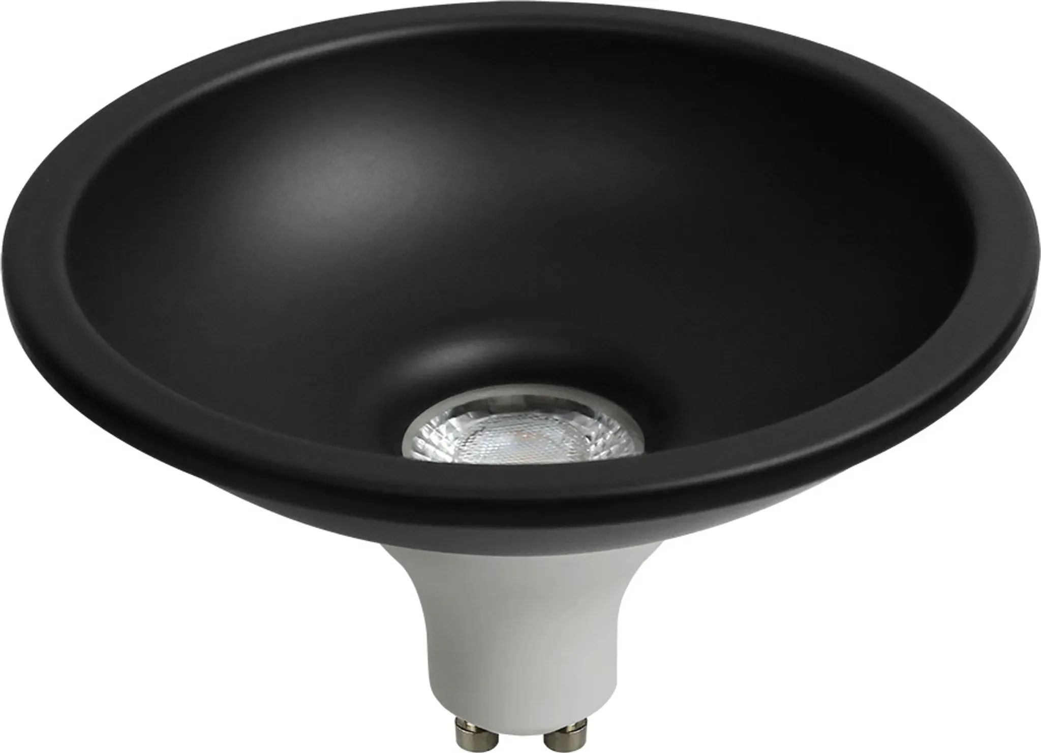 NCC-Licht – LED Reflektor „Deep-Deco“ mit Wechselring, GU10, Weiß + Schwarz