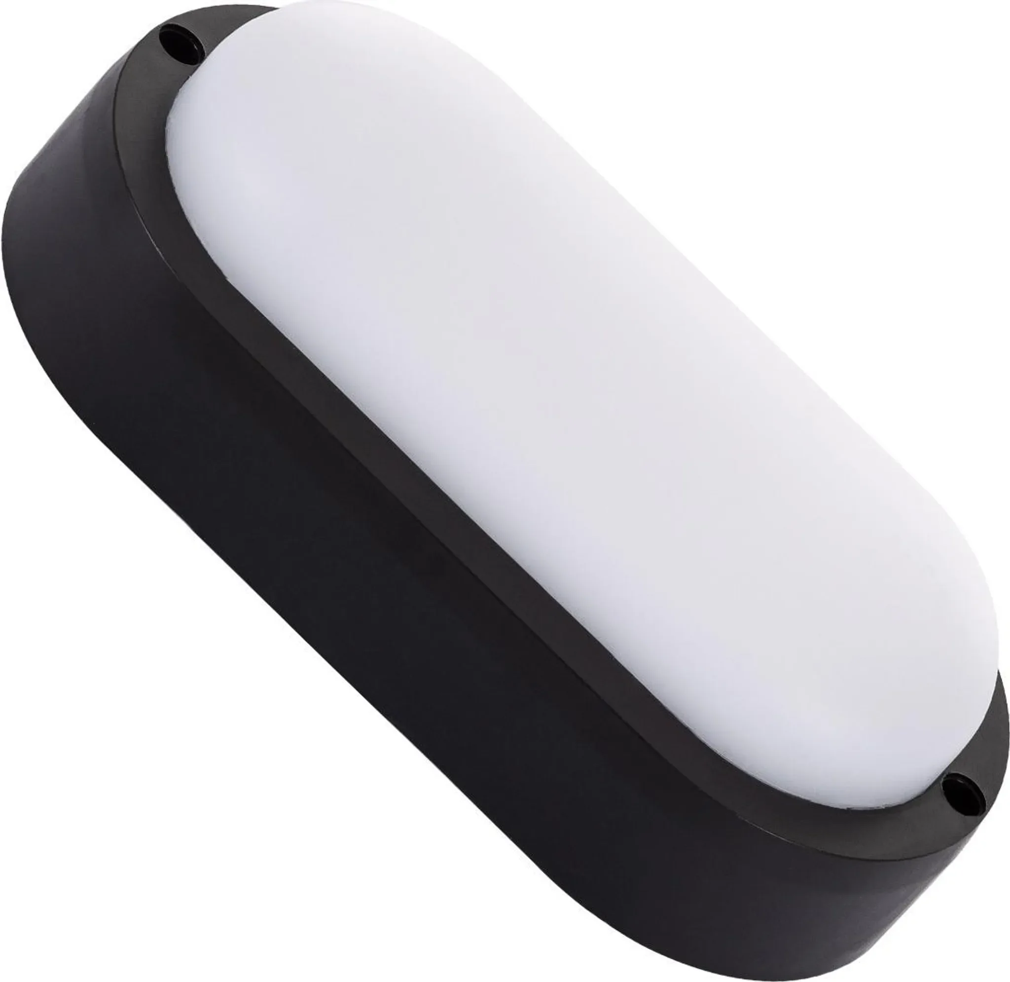 LEDKIA – LED-Deckenleuchte Oval 15 W, IP65, Schwarz
