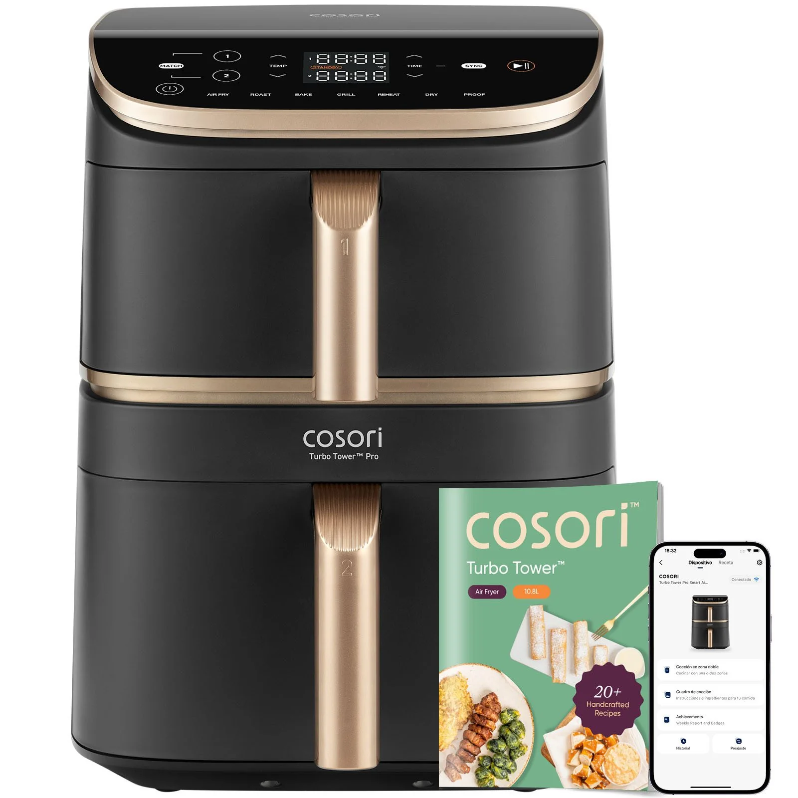 COSORI Heißluftfritteuse CAF-DC123S-DDER Airfryer fettarm kompakt